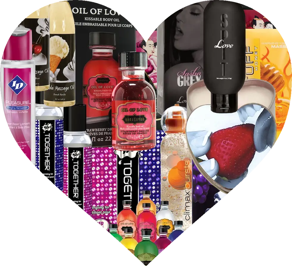 lotions massage oils photo collage